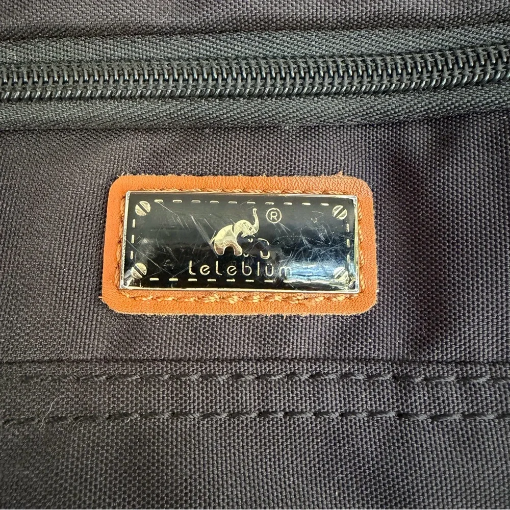 Leleblum Black Quilted Diaper Bag Backpack Travel Laptop‎ Bag Pacifier Pouch